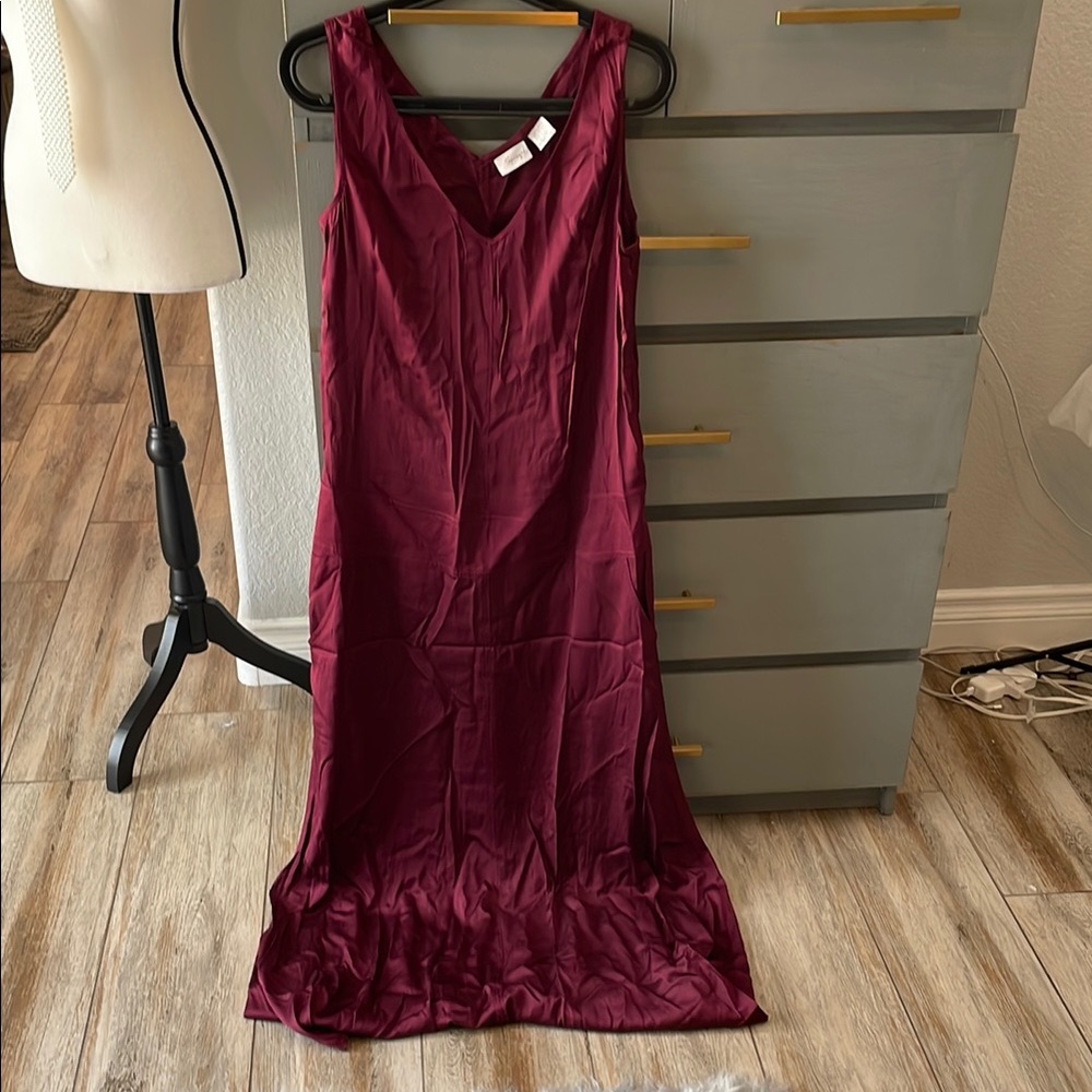 Spiegel Red Ruffled Sleeveless Gown for Weddings